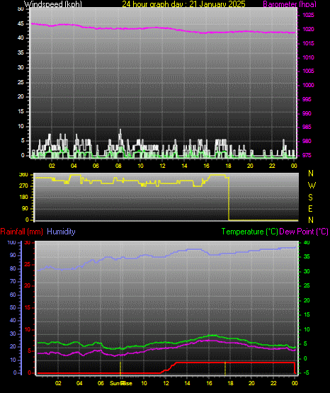 24 Hour Graph for Day 21