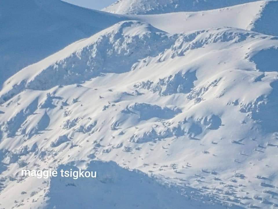 ” Θαμμένα” στο χιόνι τα βουνά της Κρήτης