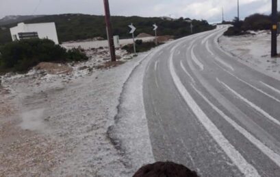 Το έστρωσε…. χαλάζι στην Ικαρία!