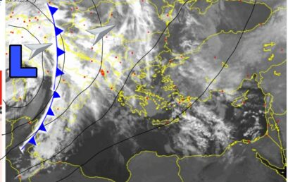 Δορυφορική ανάλυση: Διαδοχικά βαρομετρικά χαμηλά τις επόμενες ημέρες