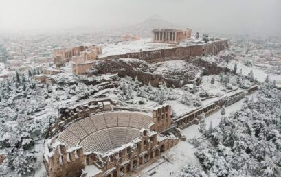 Η χιονισμένη Αθήνα- φωτό